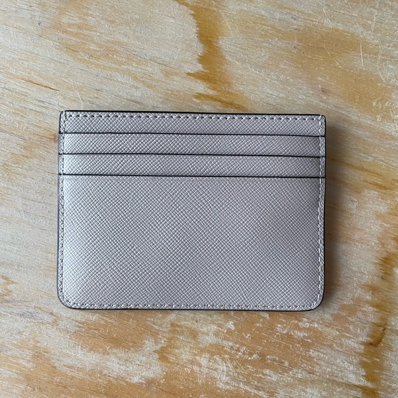 KATE SPADE taupe leather card holder - Picture 3 of 4